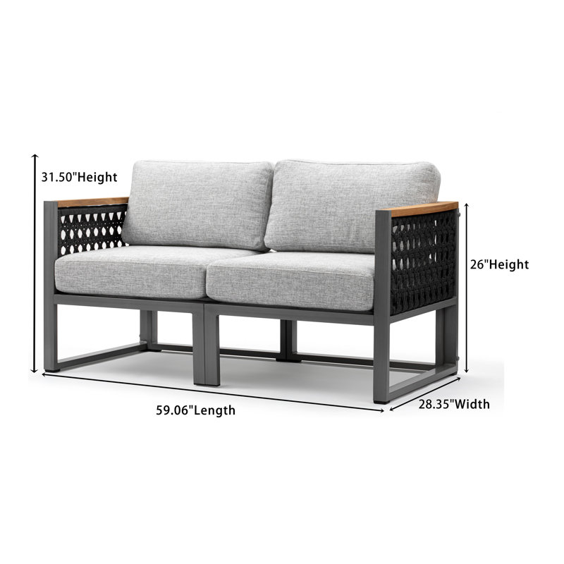 Frediana 59'' Square Arm Loveseat