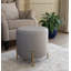 Connell 43cm Wide Round Solid Colour Standard Ottoman-289338483