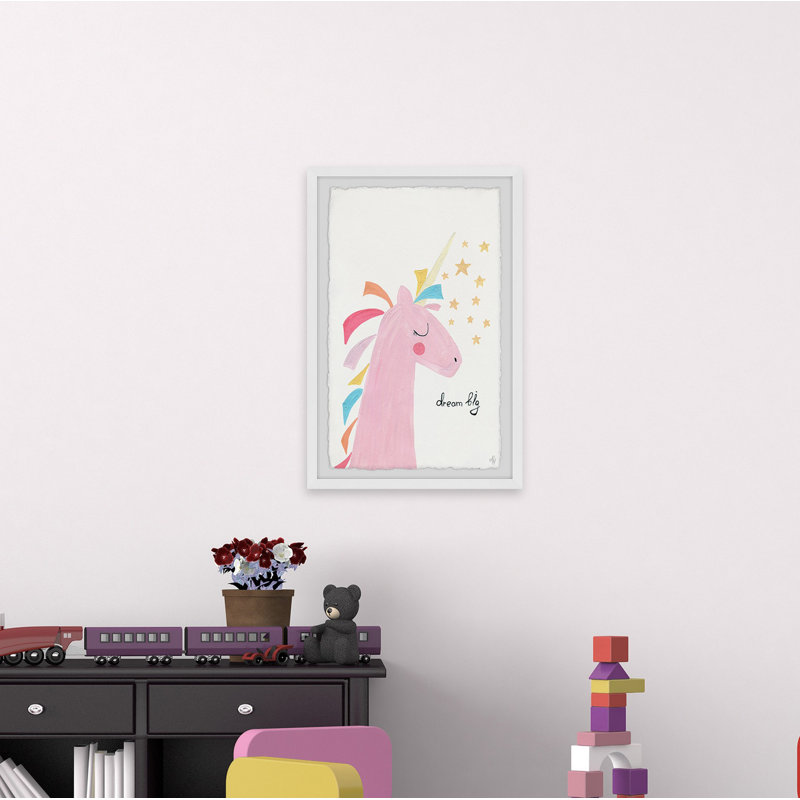 Myria «Unicorn's Big Dream», reproduction encadrée, H 36 po x l 24 po x P 1,5 po