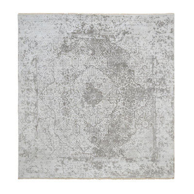 Rilee One-of-a-Kind 8'3" New Age Square Area Rug in Gray