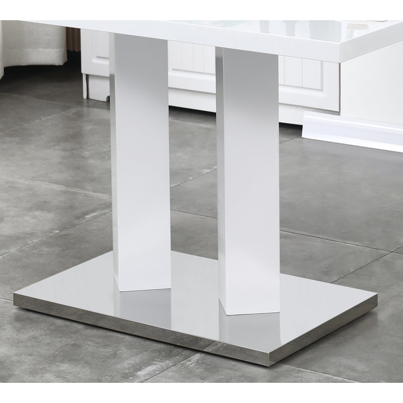 Troxelville 4 - Person Dining Set, White, Black