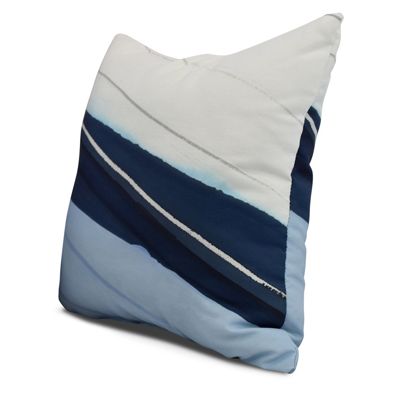 Housse et insert de coussin carré Nantucket, Marine, 16 po x 1 po