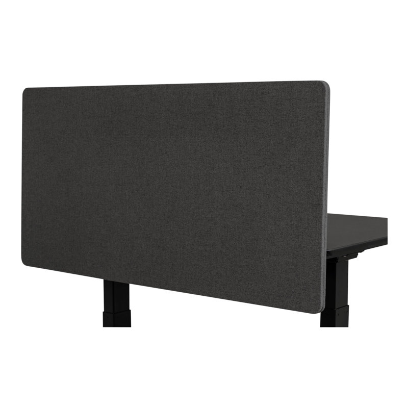 Ash Gray Acoustic Desk Divider with Clamp-on Design