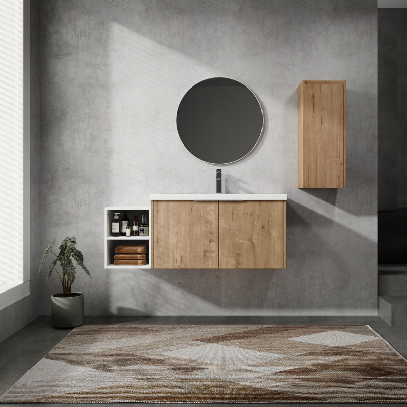 Meuble-lavabo 48 po avec rangement latéral et lavabo