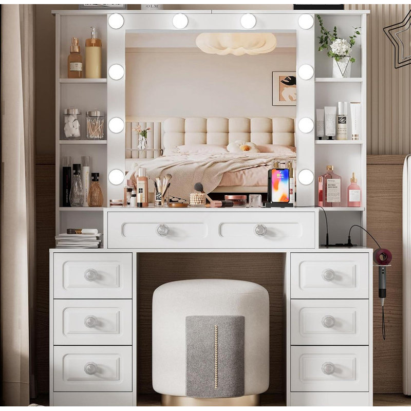 Commode de meuble-lavabo avec miroir lumineux