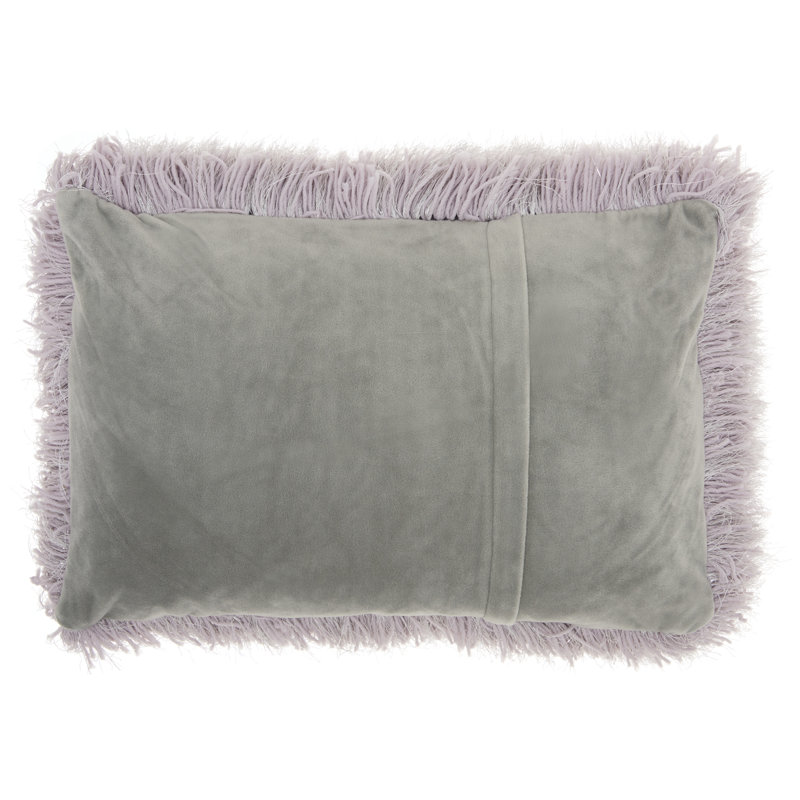 Housse de coussin carré et insert, Gris pâle, 14 po x 20 po, Rectangulaire