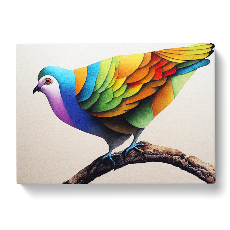 Pigeon Bird Watercolour Vol.1 - Wrapped Canvas, 35cm H x 50cm W