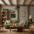 Green 92-Inch Curved Upholstered Sofa