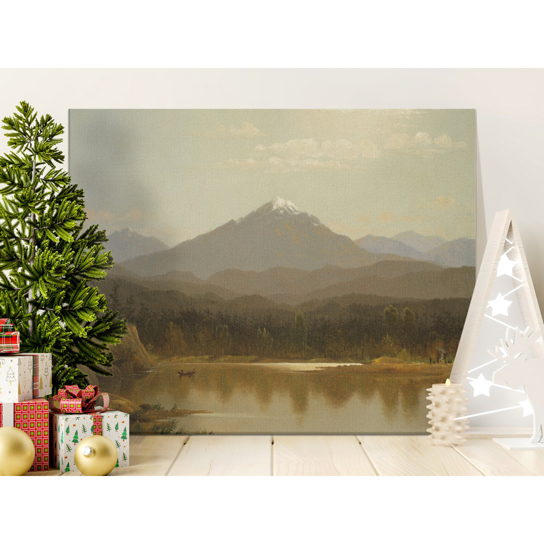 Mountain Lake Canvas Wall Art, Landscape Painting Print, Gallery Wrapped Canvas, Ready to Hang, Archival Quality