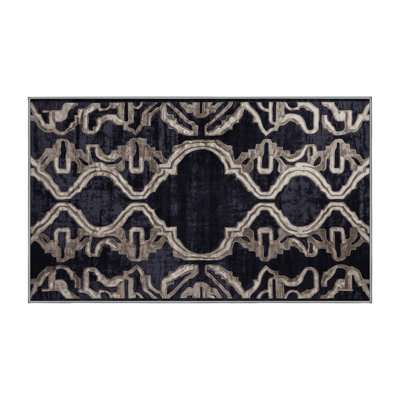 Machine Washable Purple Area Rug