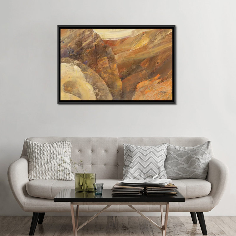 «Canyon VII», reproduction d'art sur toile tendue, H 32 po x l 48 po x P 1,5 po, Toile avec cadre noir, Pas de tapis