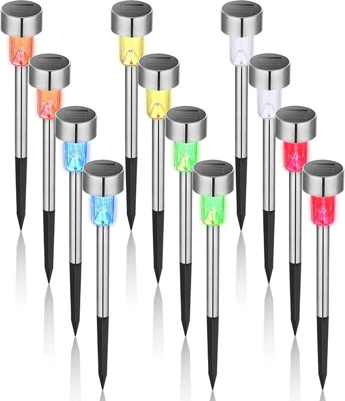 Stainless Steel Solar Powered Stainless Steel Pathway Light Pack