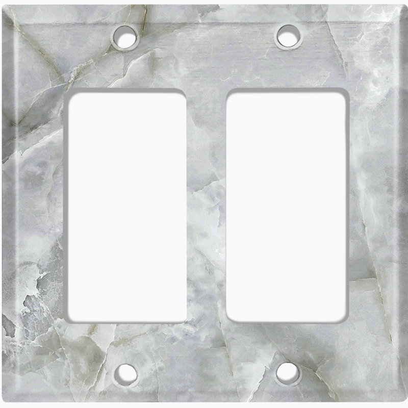 Marble Gray Print 3 Patterned 2 - Gang Rocker Standard Wall Plate