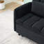 Canapé 52 po en velours noir moderne-1469366407