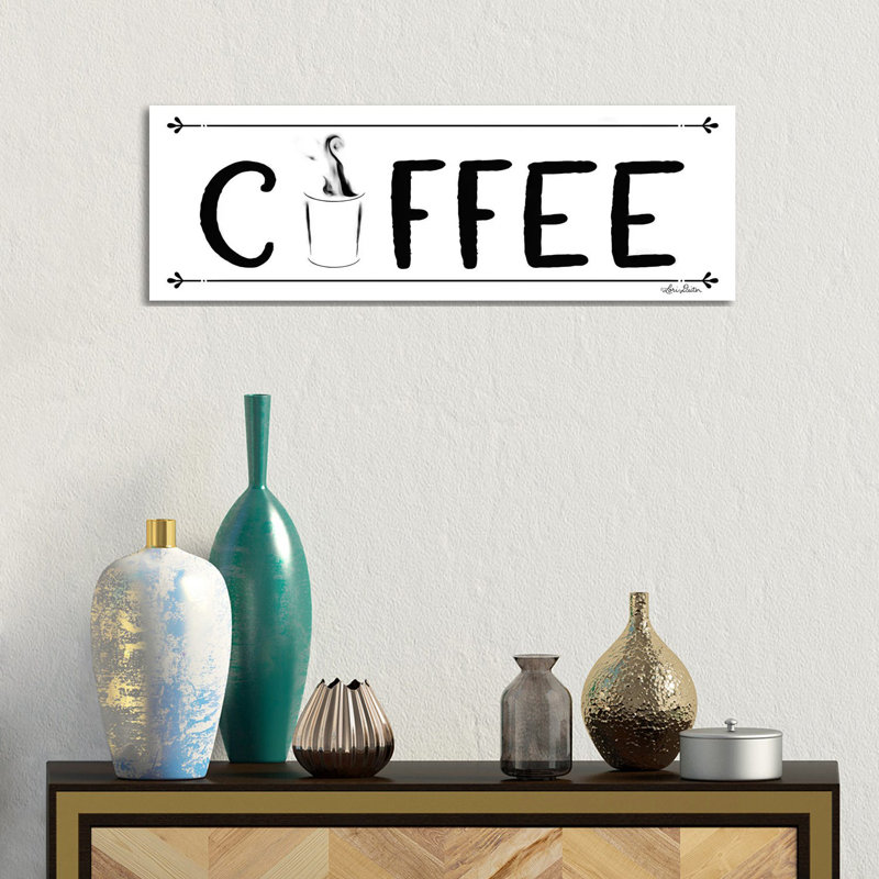 Coffee Banner by Lori Deiter - Wrapped Canvas Panoramic Print, 30.48 cm H x 91.44 cm W x 1.91 cm D