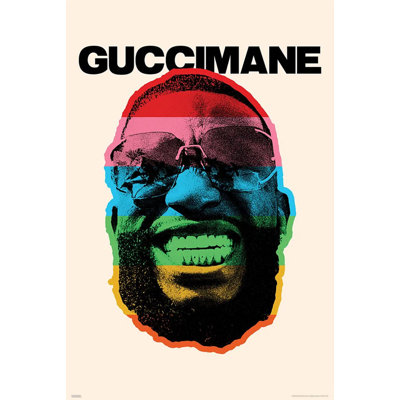  Officiellement sous licence Gucci Mane - Grin - affiche d'art - 24 x 36 po - reproduction décorative - papier affiche - prête à encadrer