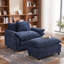 Fauteuil d'appoint moderne avec repose-pieds pour salon-737134777