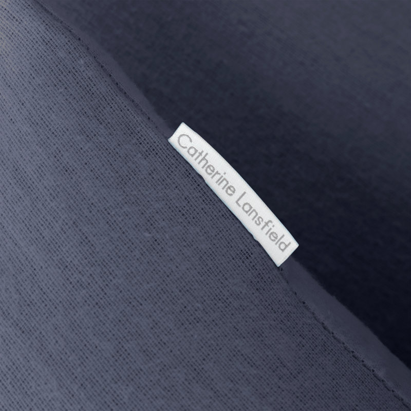 Brushed Cotton Duvet Cover Set, King - 2 Standard Pillowcases, Navy Blue