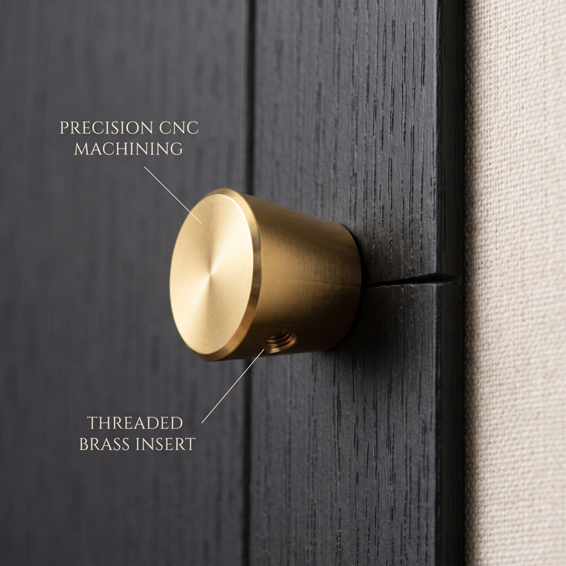 Gold Single-Hole Tapered Cabinet Pull