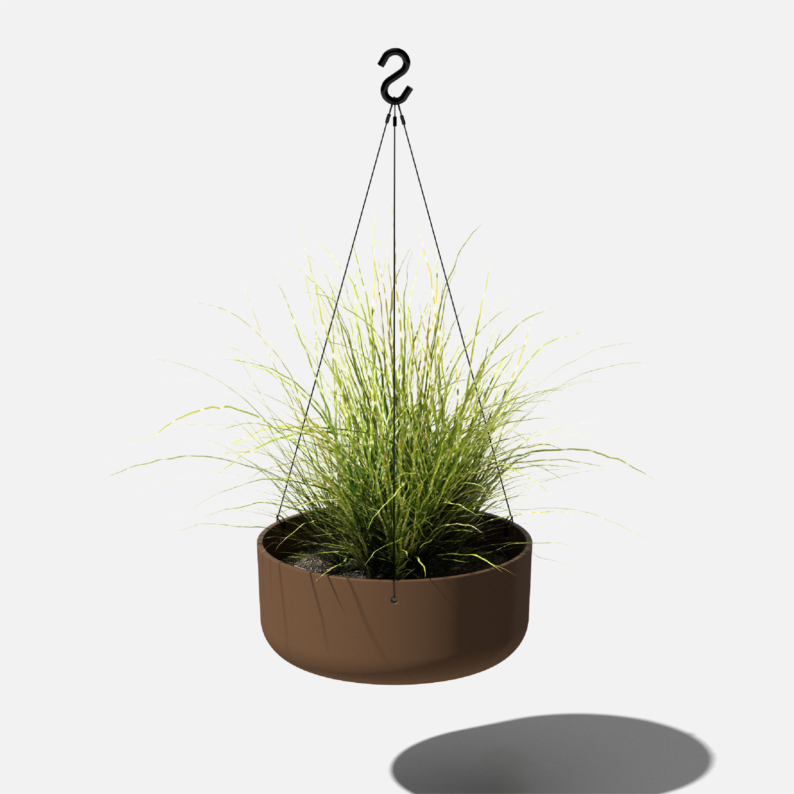 Mason Series Hanging Kona Bowl Planter, 1, Espresso