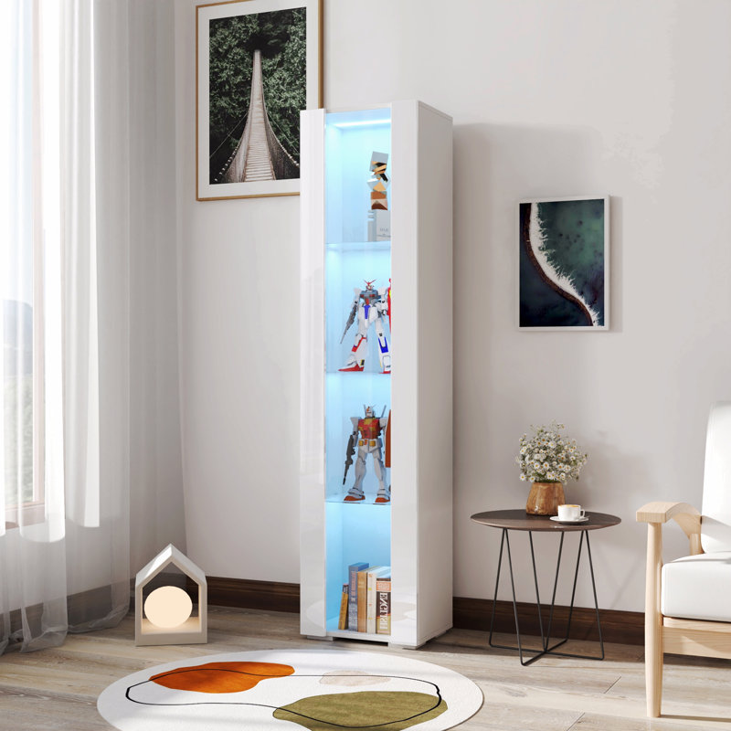 Side Cabinet With Aluminum Strip Lamp
