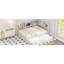 Lit de jour pleine grandeur en métal avec lit gigogne, rangement, rangement et fonction White Distinction-121116483