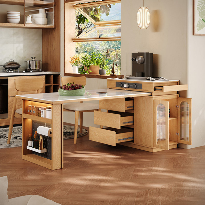 Modern and Simple Design Dining Table, Burlywood