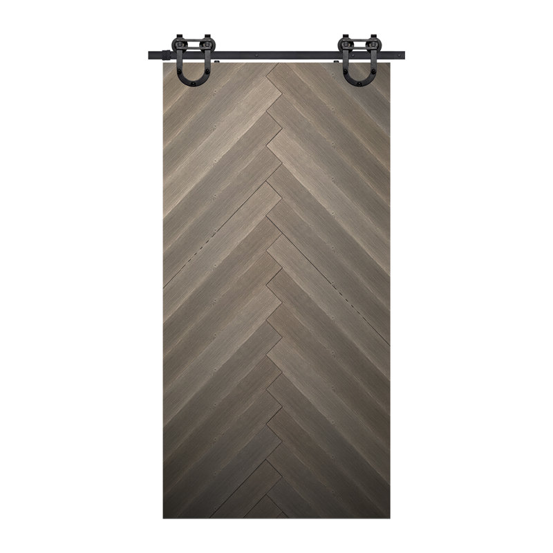 Solid Wood Flush without Installation Hardware Kit Barn Door, 36" x 84" 