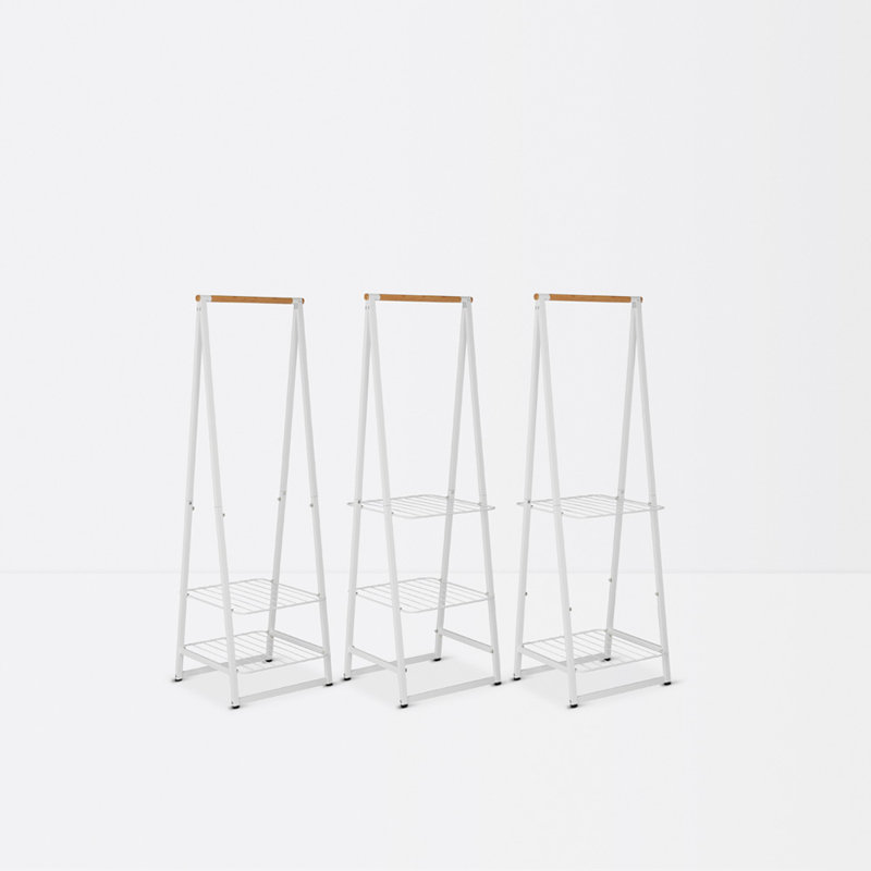 Brabantia Linn Clothes Rack, 190cm H x 60.6cm W x 57cm D, White
