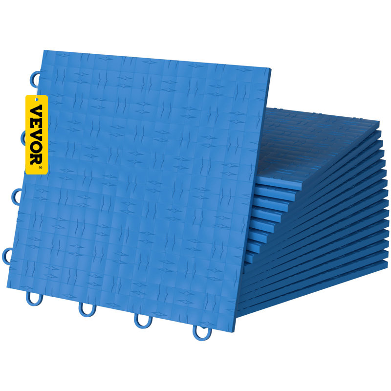 VEVOR 12'' W x 12'' L Garage Flooring Tiles, Red