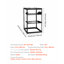 Support réseau 16U, profondeur de 23 po, fixation murale ou au sol, tablettes ventilées, idéal pour les espaces de bureau de détail limités, structure ouverte à 4 poteaux robustes, avec petite configuration pour salle de classe