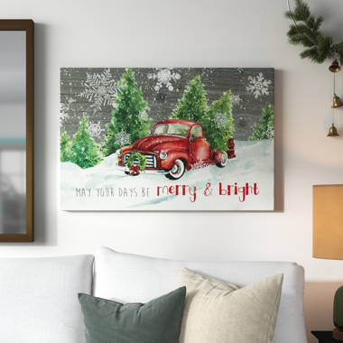 The Holiday Aisle® Lighted Fiber Optic and LED Canvas 16x20 - A