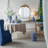 Iron Frame Vertical Round Mirror