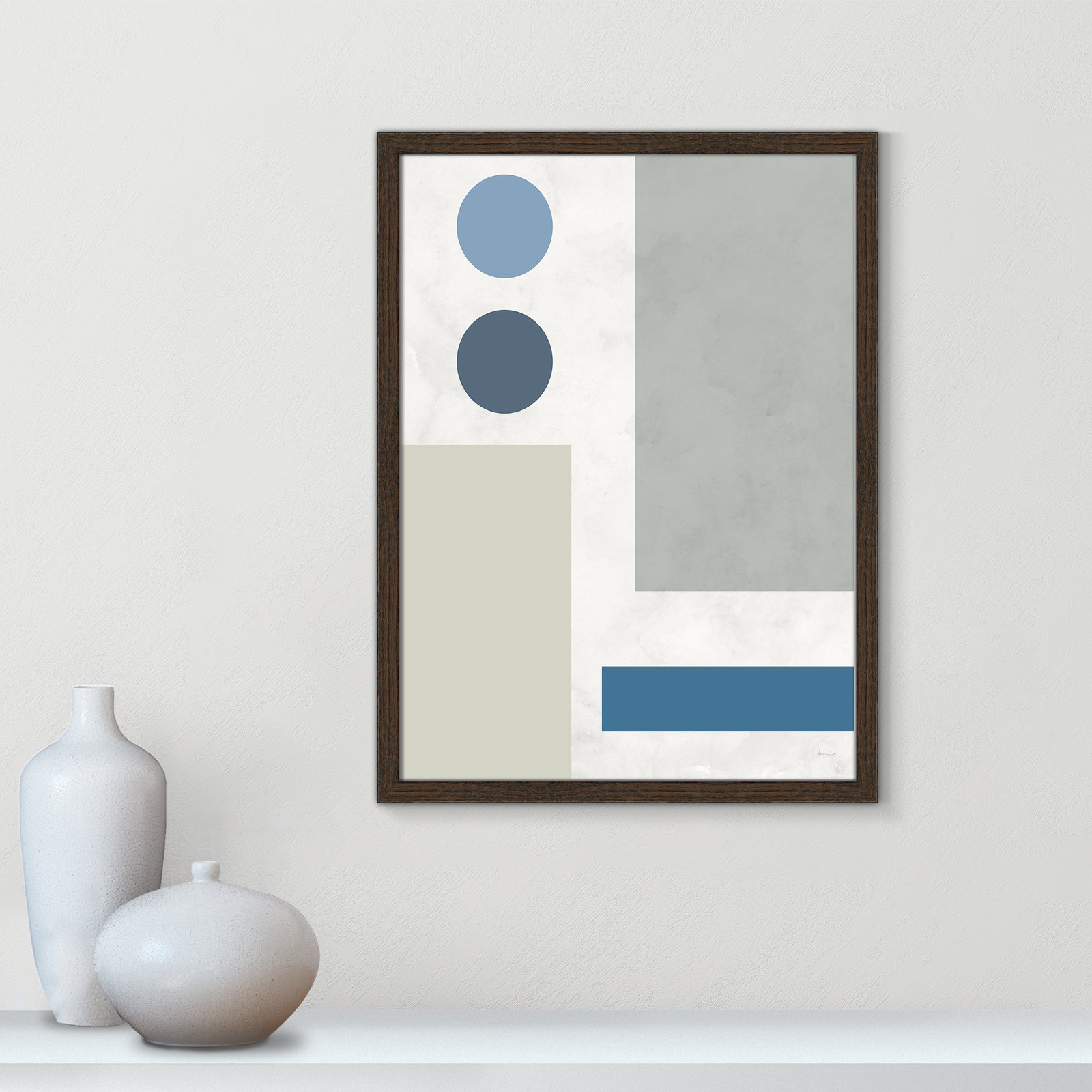 Stars Align I Print, 17" W x 23" H, Walnut Framed