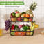 Panier métallique à 2 niveaux pour fruits et légumes détachable