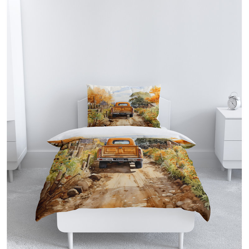 Abstract Duvet Cover, Twin Duvet Cover + 1 Queen Sham
