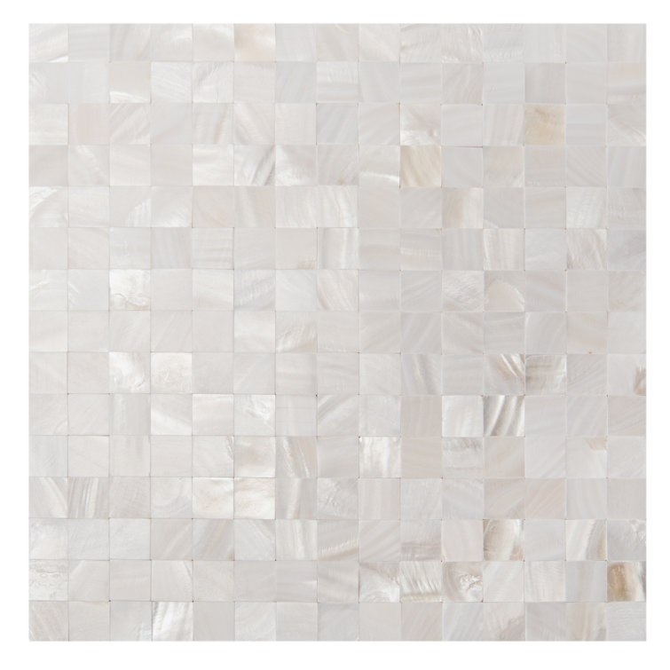 11.8" x 11.8" Seashell Mosaic Tile,Natural Mother of Preal Tile,Pack of 10
