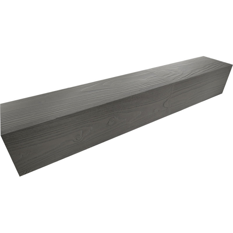 Poutre de plafond à 3 côtés en faux bois Endurathane sablé (poutre en U), H 4 po x l 10 po, Coquillage, 16 pi L
