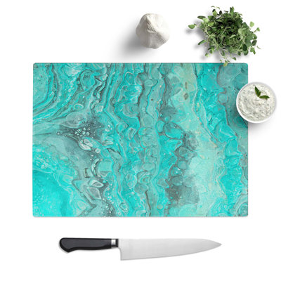 Glass Motion in The Ocean in Abstract Chopping Board
