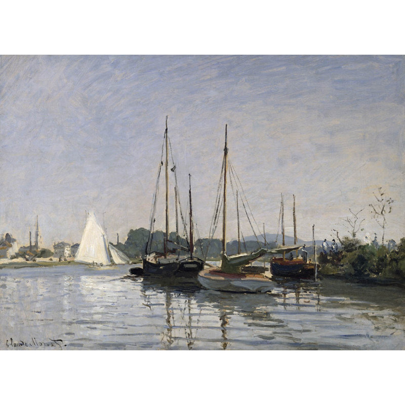 « plaisir bateau, argenteuil » par claude monet poster, H 17,5 po x l 24 po