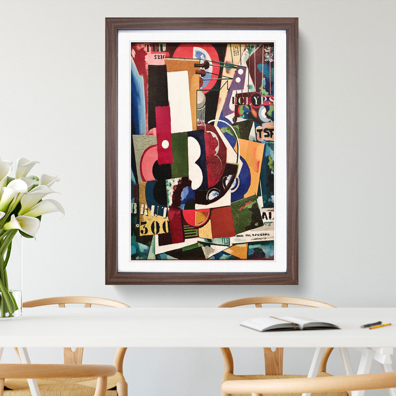 Composition Vol.4 by Amadeo De Souza-Cardoso - Picture Frame Painting, Walnut Framed, 48cm H x 36cm W x 2cm D