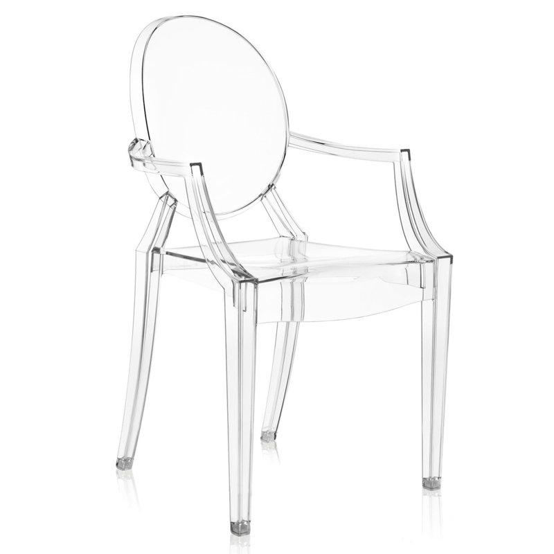 Louis Ghost Outdoor Dining Armchair, Crystal