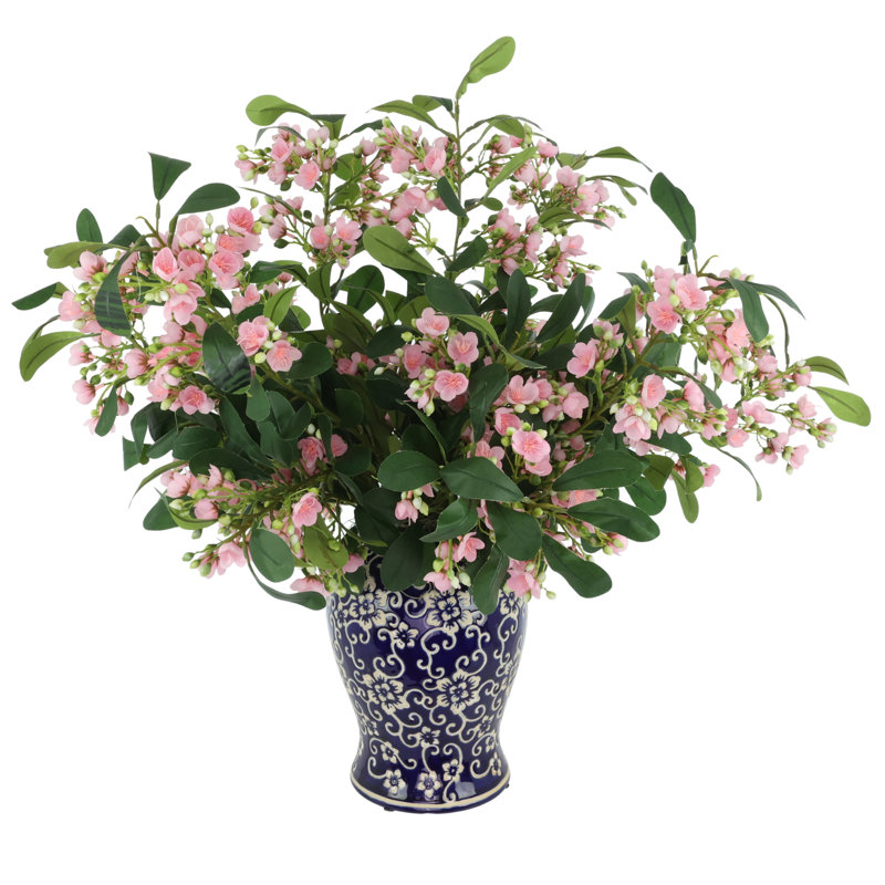 Budding Stems in Decorative Vase, Pink