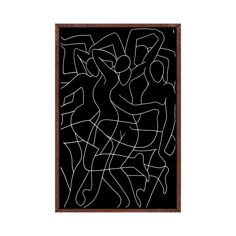 Playful Dance by Lia Chechelashvili - Print on Canvas, Classic Brown Wood Framed, 152.5 cm H x 101.5 cm W