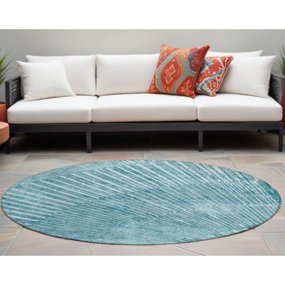 Tapis extérieur rond 8 pi