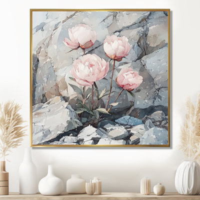 Pivoines dans le Rocky Pass II - pivoines, art mural