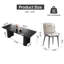 Ensemble de table de salle à manger rectangulaire moderne 78,97 "avec 4 chaises pour la cuisine, le bar et le salon-590484771-590484770