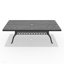 Ensemble de salle à manger toutes saisons en fonte d'aluminium, avec chaises pivotantes et table avec cadre noir-1858937099