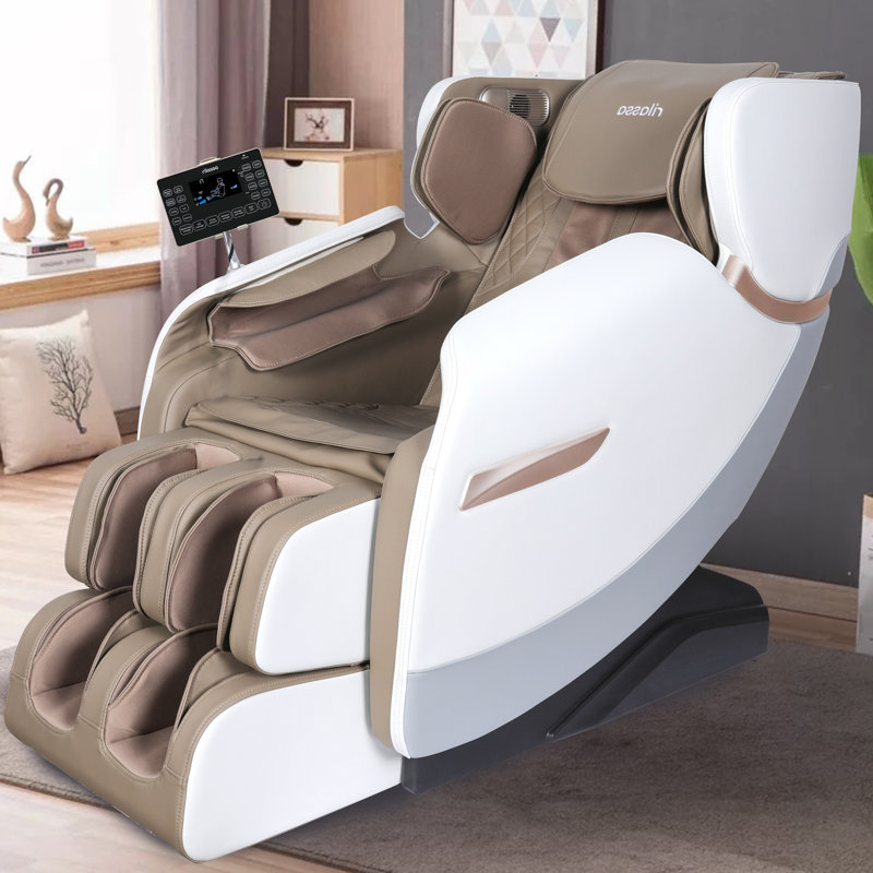 Fauteuil de massage chauffant en similicuir