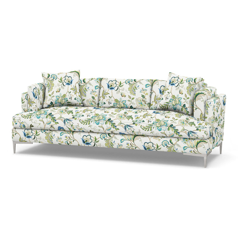 Aiden Upholstered 90.5'' Sofa, Polished Stainless, Perigold Ingrid 315